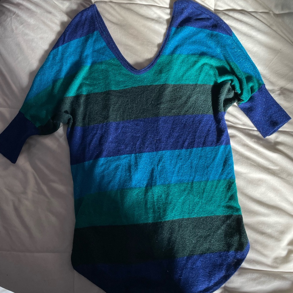 Express green sparkly sweater shirt
